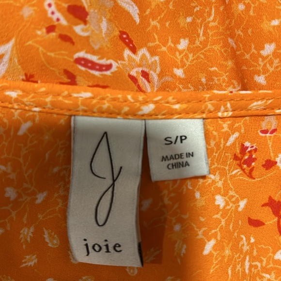 Joie Floral Button Up Crop Top With Tie Front - Picture 14 of 15